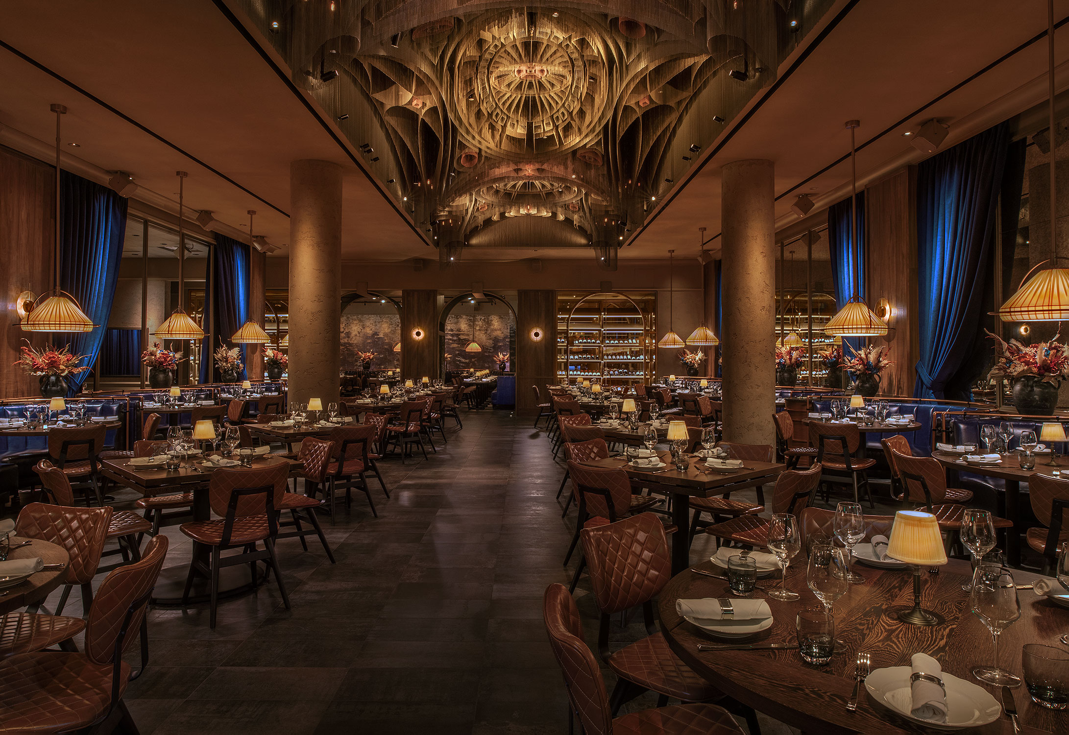 Willowlamp’s Theatrical Ceiling Installation Shines at Cathédrale Restaurant in Las Vegas